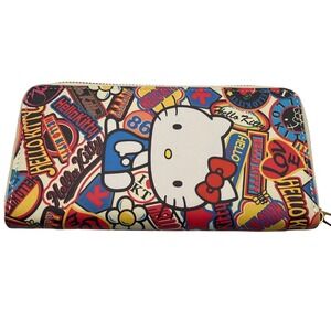 Zip Around Wallet All Over Print Pink Red‎ Blue Yellow